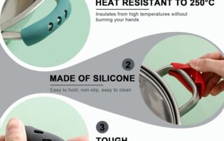 Non-slip pot Grip Handle Sleeve Hot Handle Holder Wok for Frying Pans Griddles