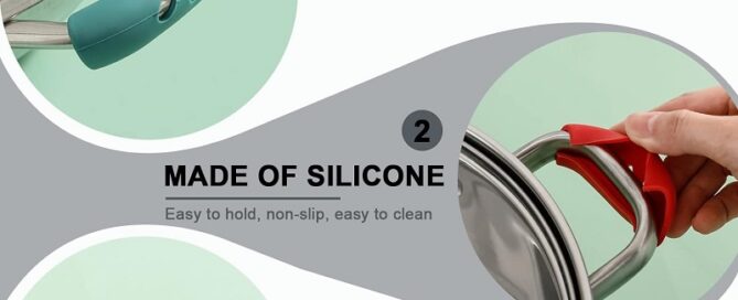 Non-slip pot Grip Handle Sleeve Hot Handle Holder Wok for Frying Pans Griddles