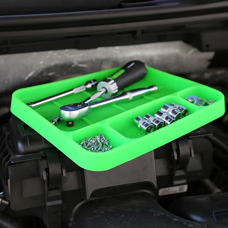 Northern Tool Rubber Mat Medium Rubber Tool Mat Tray Easily Pick Up Parts from Round-Bottom Compartments