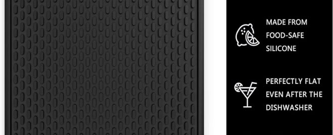 Plate Tamper Rubber Pad Heat-Resistant and Food Safe Drip Mat Spill Mats for Counter Top for Kitchen