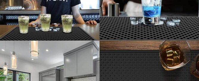 Plate Tamper Rubber Pad Heat-Resistant and Food Safe Drip Mat Spill Mats for Counter Top for Kitchen