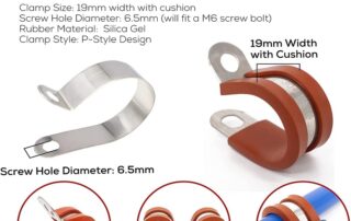 Rubber Cushioned Loop Clamps Stainless Steel Rubber Insulated Cushion P Clamps