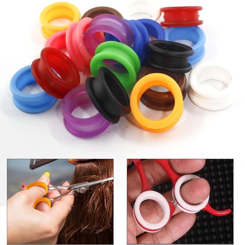 Rubber Shears Finger Inserts Ring Pet Rubber Shear Grips Inserts Finger Protector