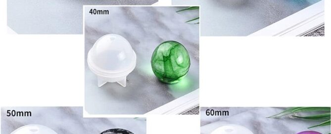 Rubber To Rubber Mold Release Sphere Ball Silicone Molds Casting Resin Pendant Earring Making Tools