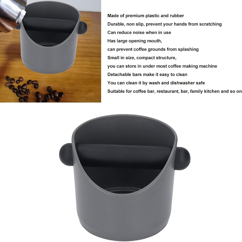 Silicone Coffee Knock Box Plastic Rubber Coffee Grind Disposal Dump Bin