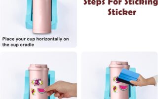 Silicone Cup Cradle for Crafts Use to Apply Vinyl Decals Silicone Cup Holder with Felt Edge Squeegee for Bottles