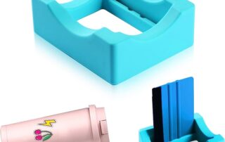 Silicone Cup Cradle for Crafts Use to Apply Vinyl Decals Silicone Cup Holder with Felt Edge Squeegee for Bottles