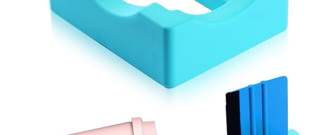Silicone Cup Cradle for Crafts Use to Apply Vinyl Decals Silicone Cup Holder with Felt Edge Squeegee for Bottles