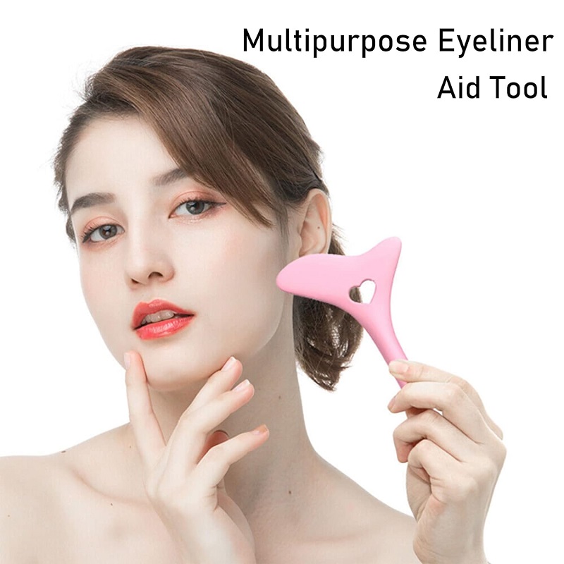 Silicone Edger Silicone Winged Eyeliner Aid Stencil Reusable Eye Makeup Tool