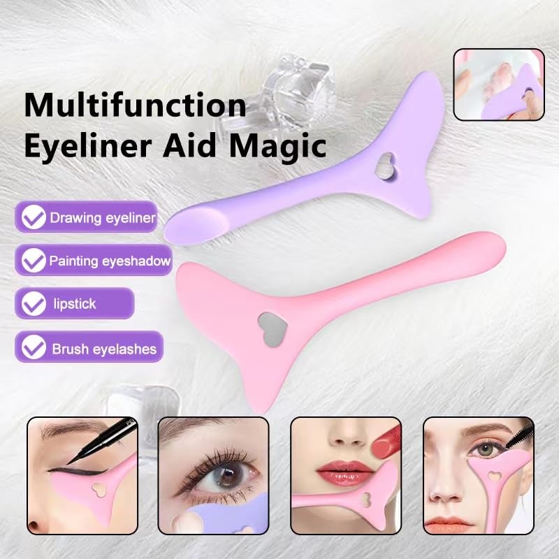 Silicone Edger Silicone Winged Eyeliner Aid Stencil Reusable Eye Makeup Tool