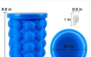 Silicone Ice Cube Mold, Silicone Ice Bucket with Lid Easy-Release Ice Cube Maker for Frozen Beverage