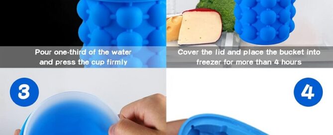 Silicone Ice Cube Mold, Silicone Ice Bucket with Lid Easy-Release Ice Cube Maker for Frozen Beverage