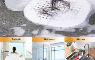 Square Section Rubber Seal Square Drain Cover for Shower Silicone Hair Stopper with Suction Cup