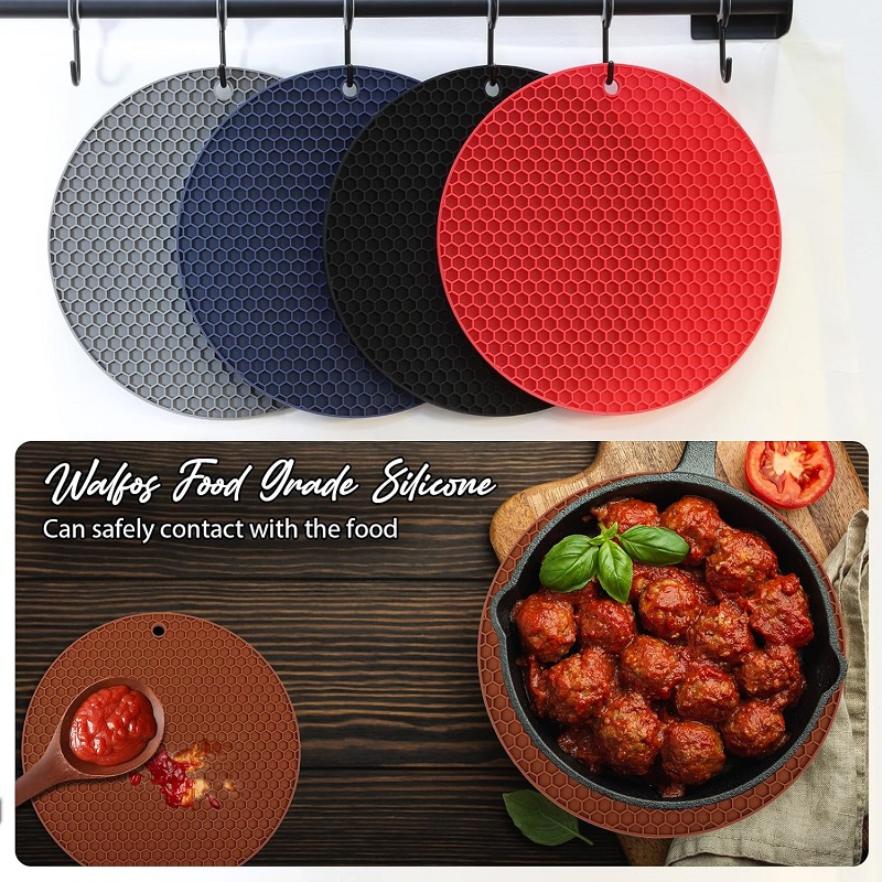 Wacker Plate Rubber Mat Silicone Pot Holder Mats For Kitchen Countertops