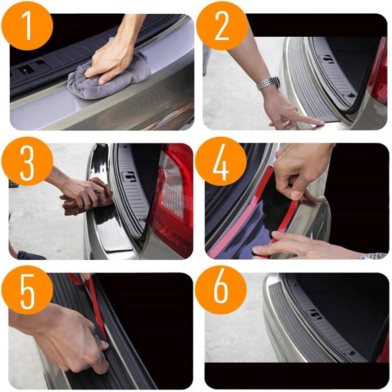 Wagon R Bumper Rubber Guard Car Rear Bumper Guard Protector Guard Trunk Rubber Protection Strip