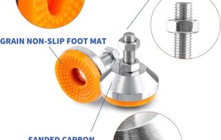 Workbench Rubber Feet Adjustable Leg Leveler Feet Base Heavy Duty Non-Skid Leveling Screw Leg