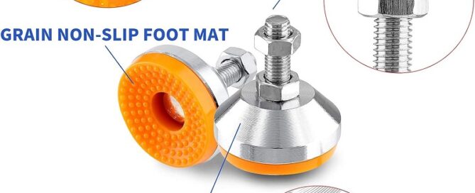 Workbench Rubber Feet Adjustable Leg Leveler Feet Base Heavy Duty Non-Skid Leveling Screw Leg