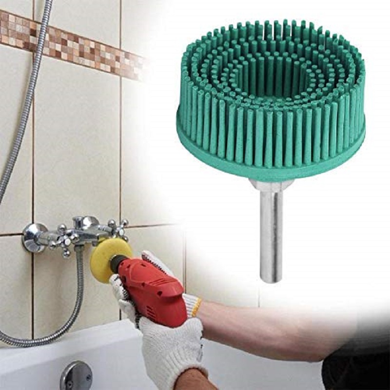 2 Inch Rubber Abrasive Brush Polishing Grinding Wheel for Burr Rust Removal Rubber Roll Grinder