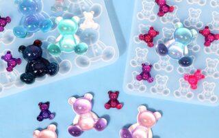 3D Bear Silicone Molds Animal Teddy Bear Resin Moulds Epoxy Resin Jewelry Mould for Small Gummy Casting