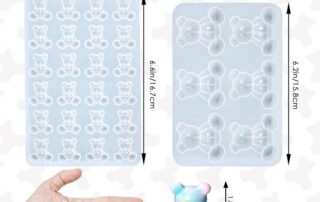 3D Bear Silicone Molds Animal Teddy Bear Resin Moulds Epoxy Resin Jewelry Mould for Small Gummy Casting
