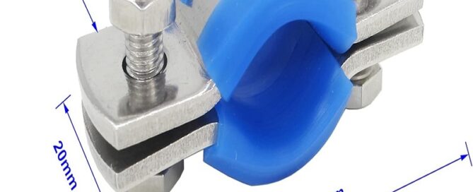 Adjustable Split Rubber Vise Ring 304 Stainless Steel Pipe Bracket Clamp Wall Ceiling Mount Pipe