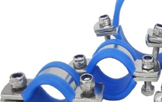 Adjustable Split Rubber Vise Ring 304 Stainless Steel Pipe Bracket Clamp Wall Ceiling Mount Pipe