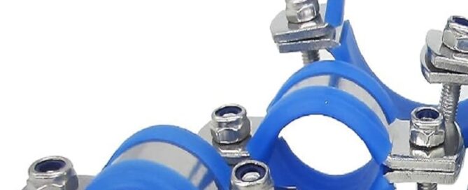 Adjustable Split Rubber Vise Ring 304 Stainless Steel Pipe Bracket Clamp Wall Ceiling Mount Pipe
