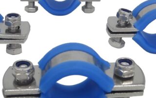 Adjustable Split Rubber Vise Ring 304 Stainless Steel Pipe Bracket Clamp Wall Ceiling Mount Pipe