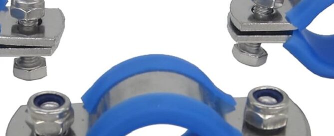 Adjustable Split Rubber Vise Ring 304 Stainless Steel Pipe Bracket Clamp Wall Ceiling Mount Pipe