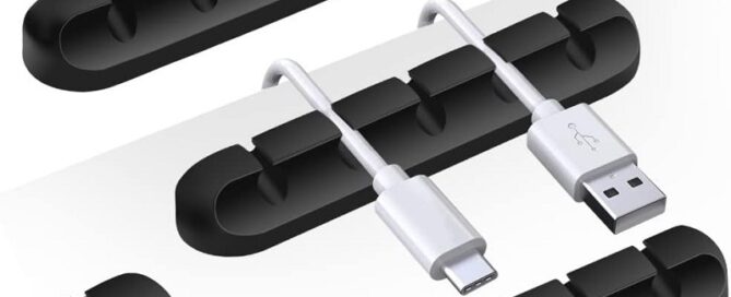 Black Cable Holder Silicone Clips Cable Management Cord Silicone Organizer Self Adhesive for Desktop
