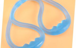Blue Figure 8-Shaped Silicone Rope Fitness Resistance Puller Tension Band Silicone Pull Rope