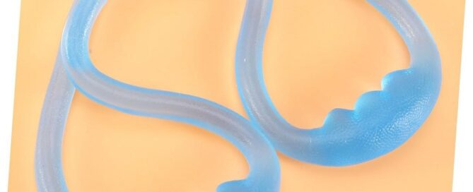 Blue Figure 8-Shaped Silicone Rope Fitness Resistance Puller Tension Band Silicone Pull Rope