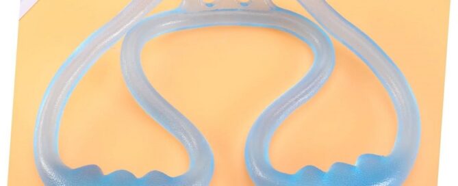 Blue Figure 8-Shaped Silicone Rope Fitness Resistance Puller Tension Band Silicone Pull Rope