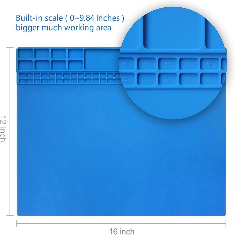 Diy Workbench Mat Soldering Mat Silicone Repair Mat Heat Resistant Workbench Mat for Cellphones