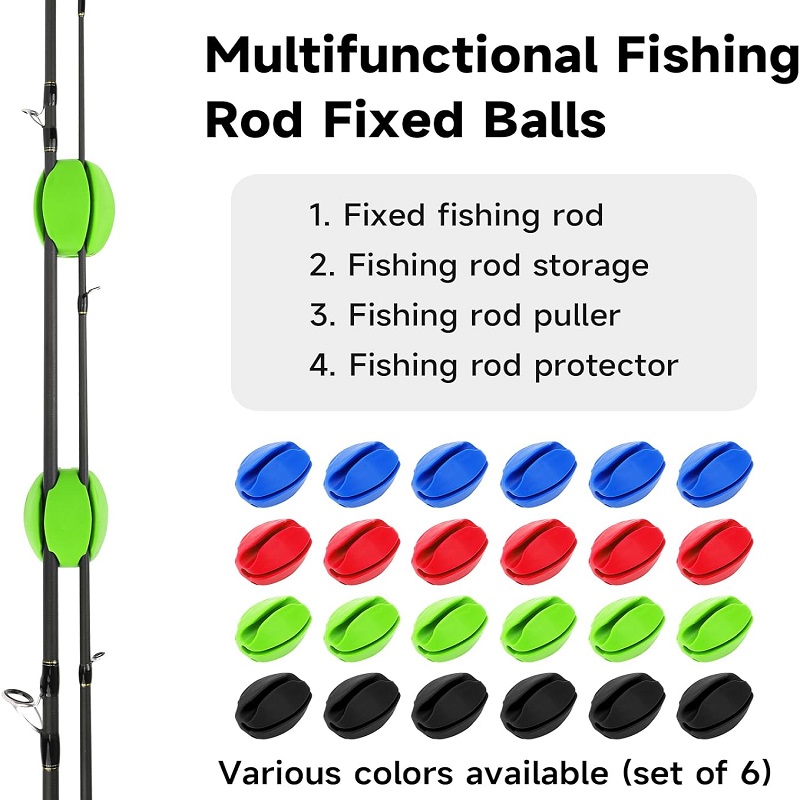 Fishing Rod Fixed Balls Rod Racks Portable Silicone Fishing Pole Puller Fishing Rod Fixed Tool