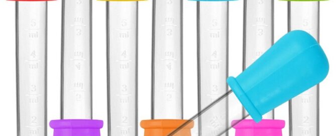 Liquid Droppers Silicone and Plastic Pipettes Transfer Eyedropper with Bulb Tip for Candy Oil