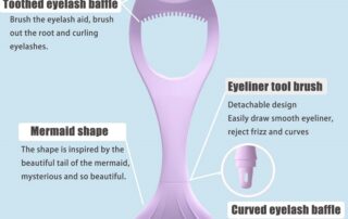 Mermaid Mascara Guard Silicone Mascara Shield Applicator Eyelash Comb Cosmetic Tool