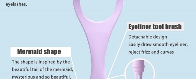 Mermaid Mascara Guard Silicone Mascara Shield Applicator Eyelash Comb Cosmetic Tool