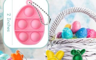 Pop Keychain Basket Mini Silicone Sensory Fidget Toys Silicone Filler Tool Party Favors For Kids