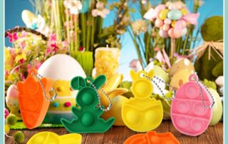 Pop Keychain Basket Mini Silicone Sensory Fidget Toys Silicone Filler Tool Party Favors For Kids