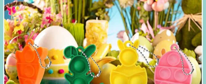 Pop Keychain Basket Mini Silicone Sensory Fidget Toys Silicone Filler Tool Party Favors For Kids