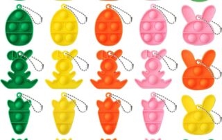 Pop Keychain Basket Mini Silicone Sensory Fidget Toys Silicone Filler Tool Party Favors For Kids