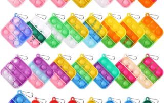 Pop Keychain Basket Mini Silicone Sensory Fidget Toys Silicone Filler Tool Party Favors For Kids