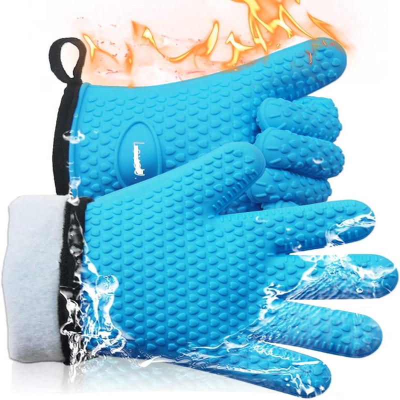 Post-curing oven for silicone rubber Silicone Kitchen Oven Gloves Double-Layer Heat Resistant Oven Mitts