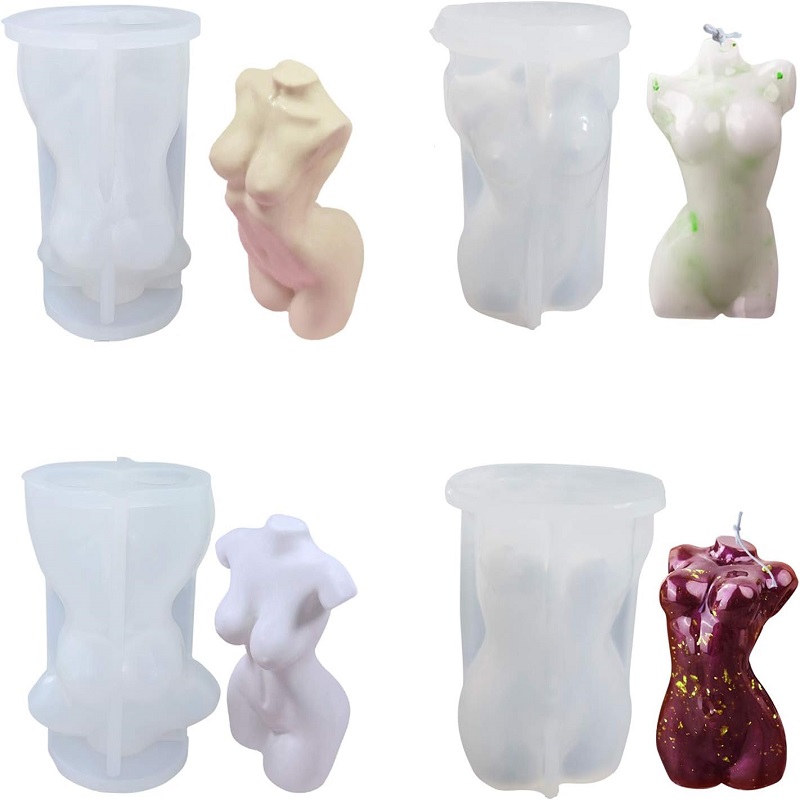 Resin 3D Body Shape Molds Silicone Body Stand Ornaments Resin Moulds Model Body Molds Crystal Epoxy Molds