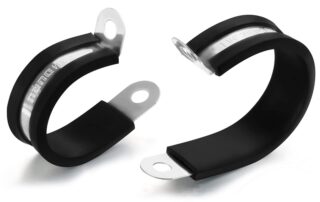 Rubber Spring Clamp 2 Inch 304 Stainless Steel Cable Clamps Rubber Coated Cushioned Insulated Cable Clamp