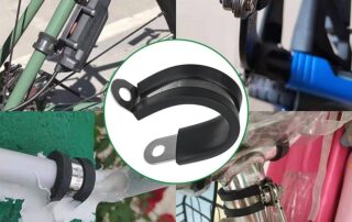 Rubber Spring Clamp 2 Inch 304 Stainless Steel Cable Clamps Rubber Coated Cushioned Insulated Cable Clamp