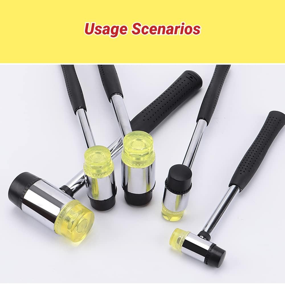 Rubber Striking Head Hammer Replacement Tips Rubber Cap For Hammer Yellow Black Rubber Mallet