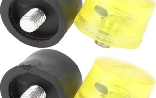 Rubber Striking Head Hammer Replacement Tips Rubber Cap For Hammer Yellow Black Rubber Mallet