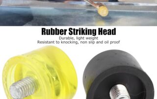 Rubber Striking Head Hammer Replacement Tips Rubber Cap For Hammer Yellow Black Rubber Mallet